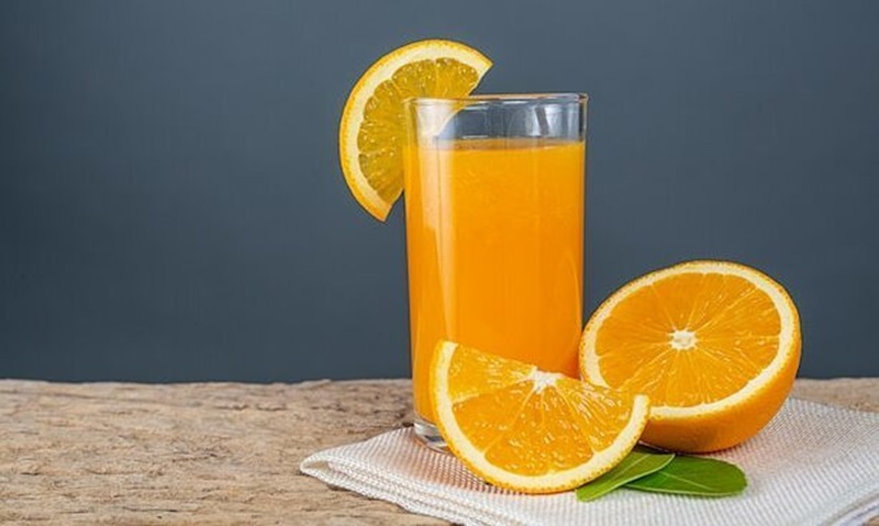 Thành phẩm nước ép cam thơm ngon cung cấp vitamin C